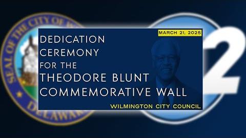 Dedication Ceremony For The Theodore Blunt Commemorative Wall